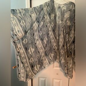 Shear shawl light color has arms beautiful elegant or casual wear